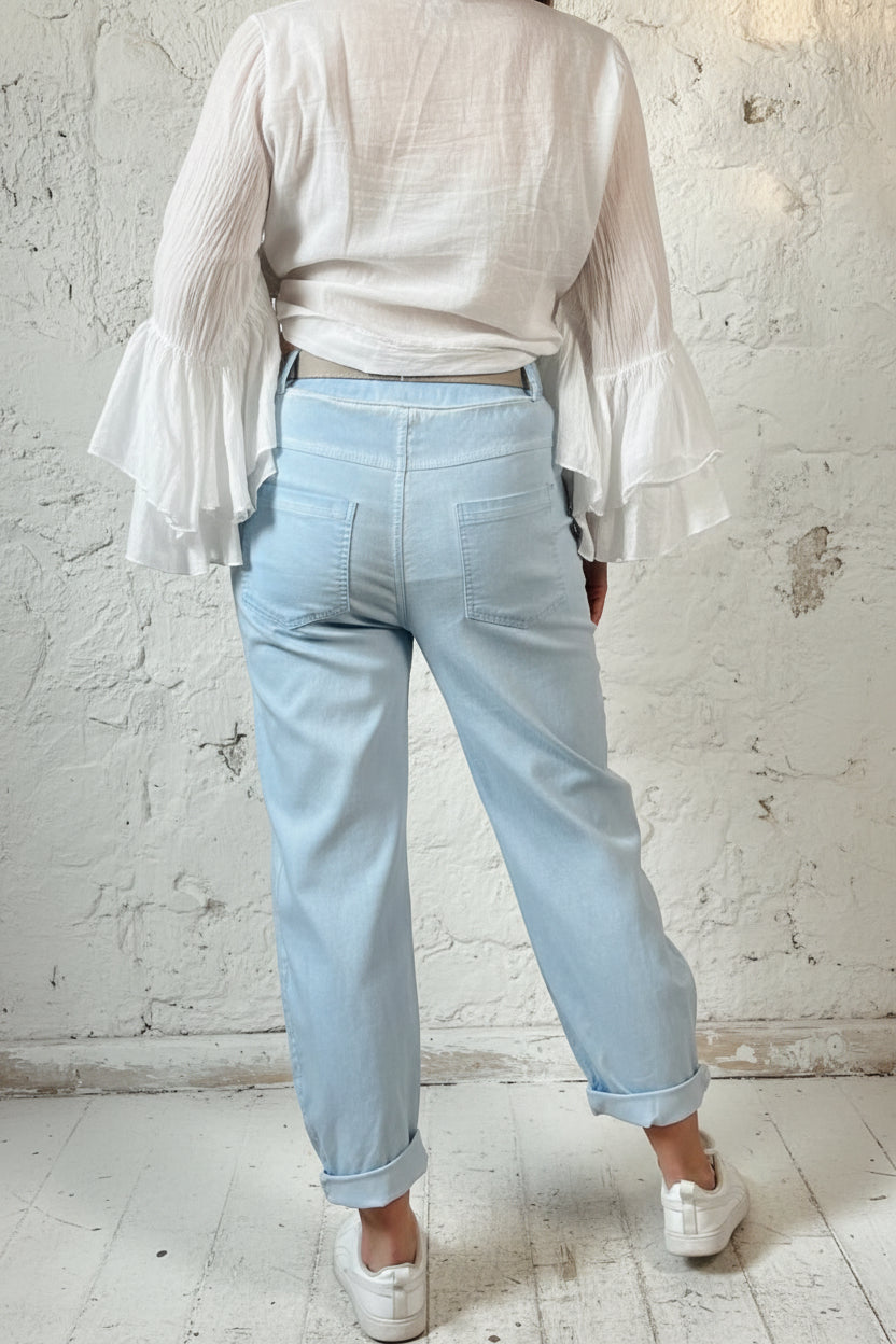 Zip Magic Pants Dove Blue