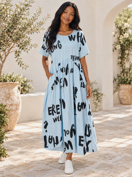 Anna Dress Blue