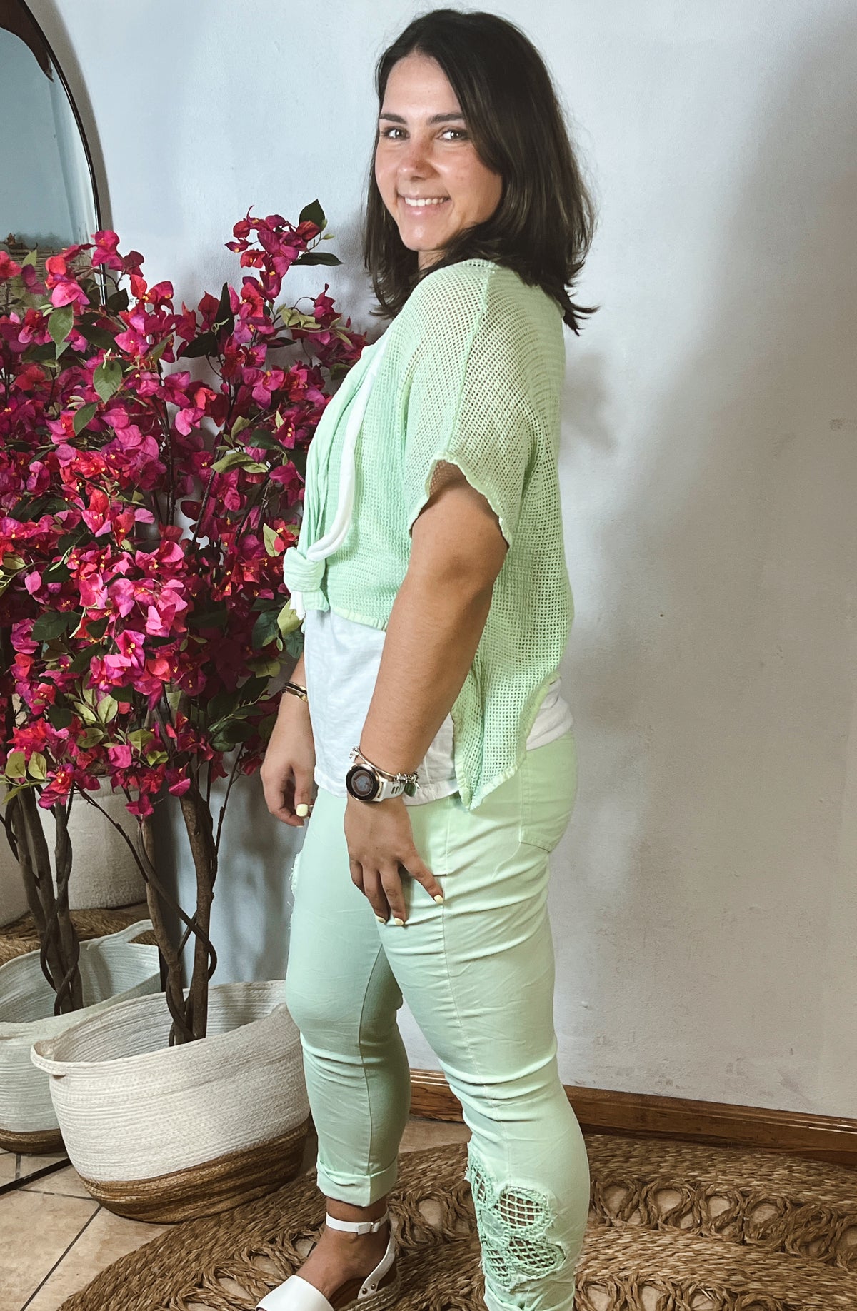 Embroided Magic Pants Mint