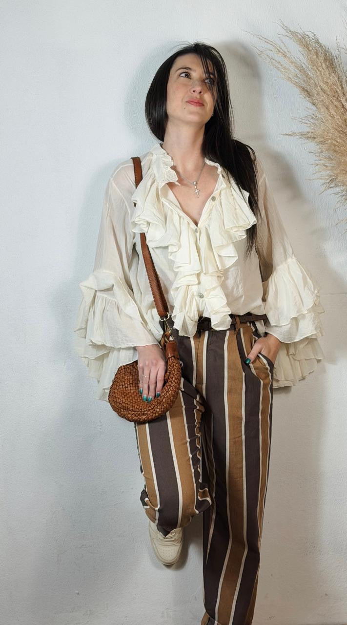 Stripe Pants Brown