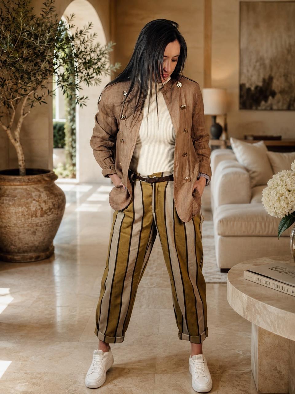 Stripe Pants Mustard
