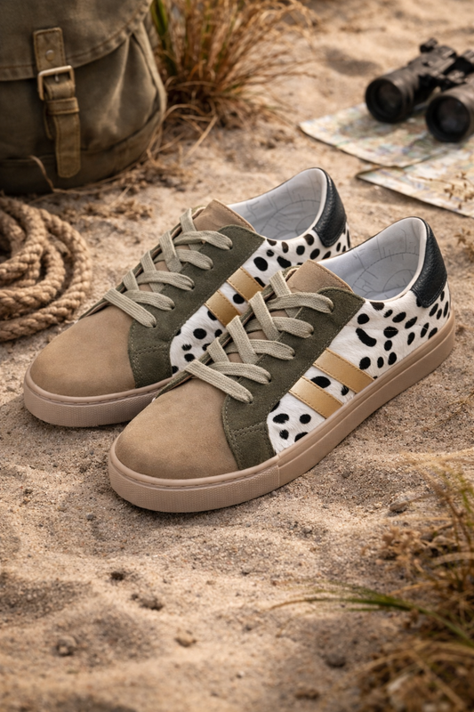 Palmera white and black animal julz shoe