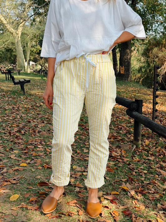 Stripe Magic Pants Yellow