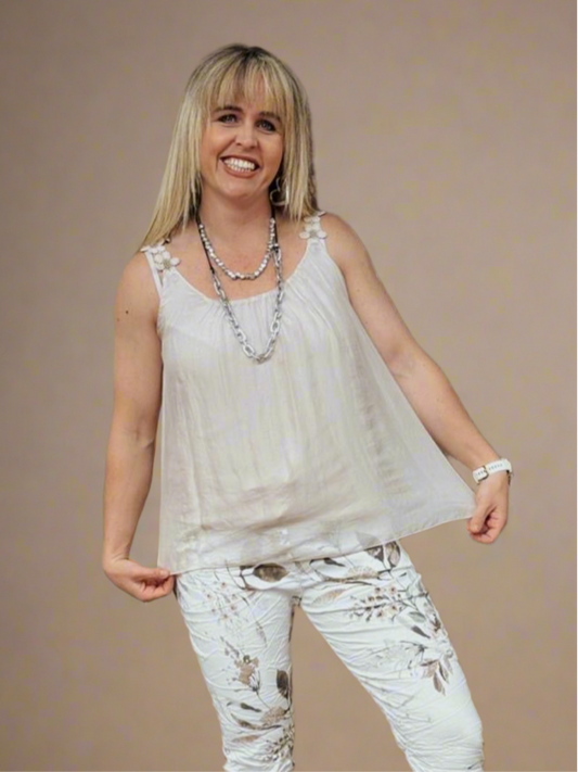 Blossom silk top