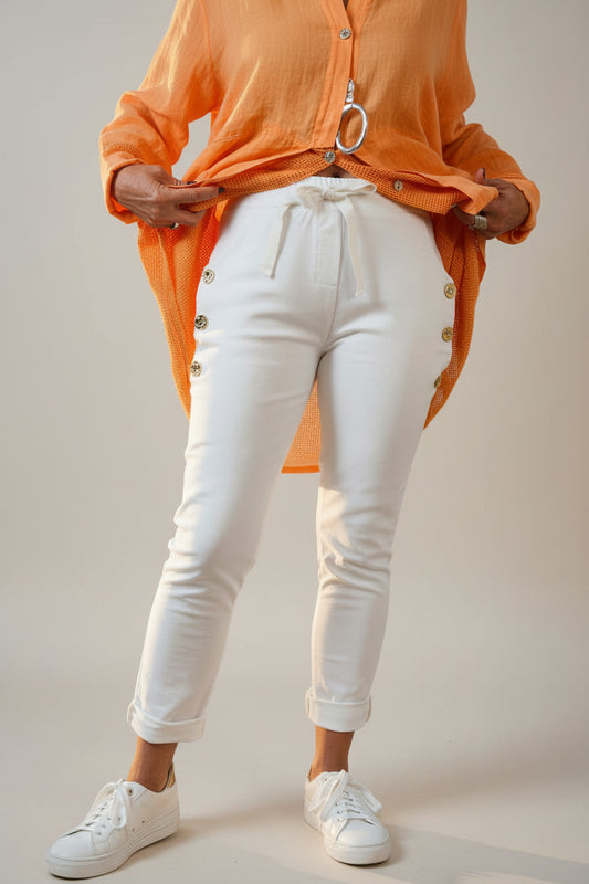 Evie Magic Pants White