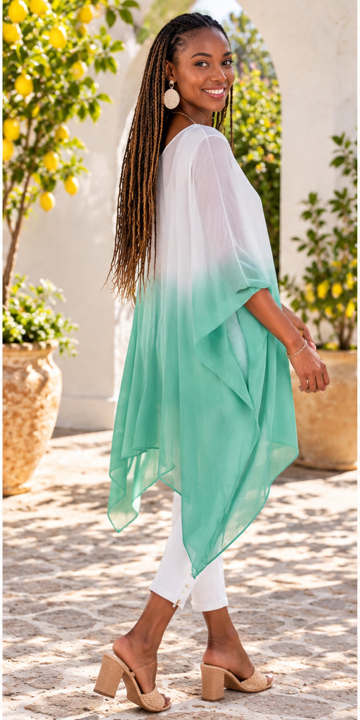 Sophie Silk Top Teal