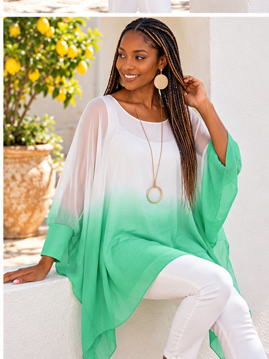 Sophie Silk Top Teal
