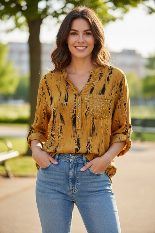 Fiona glitter pocket top