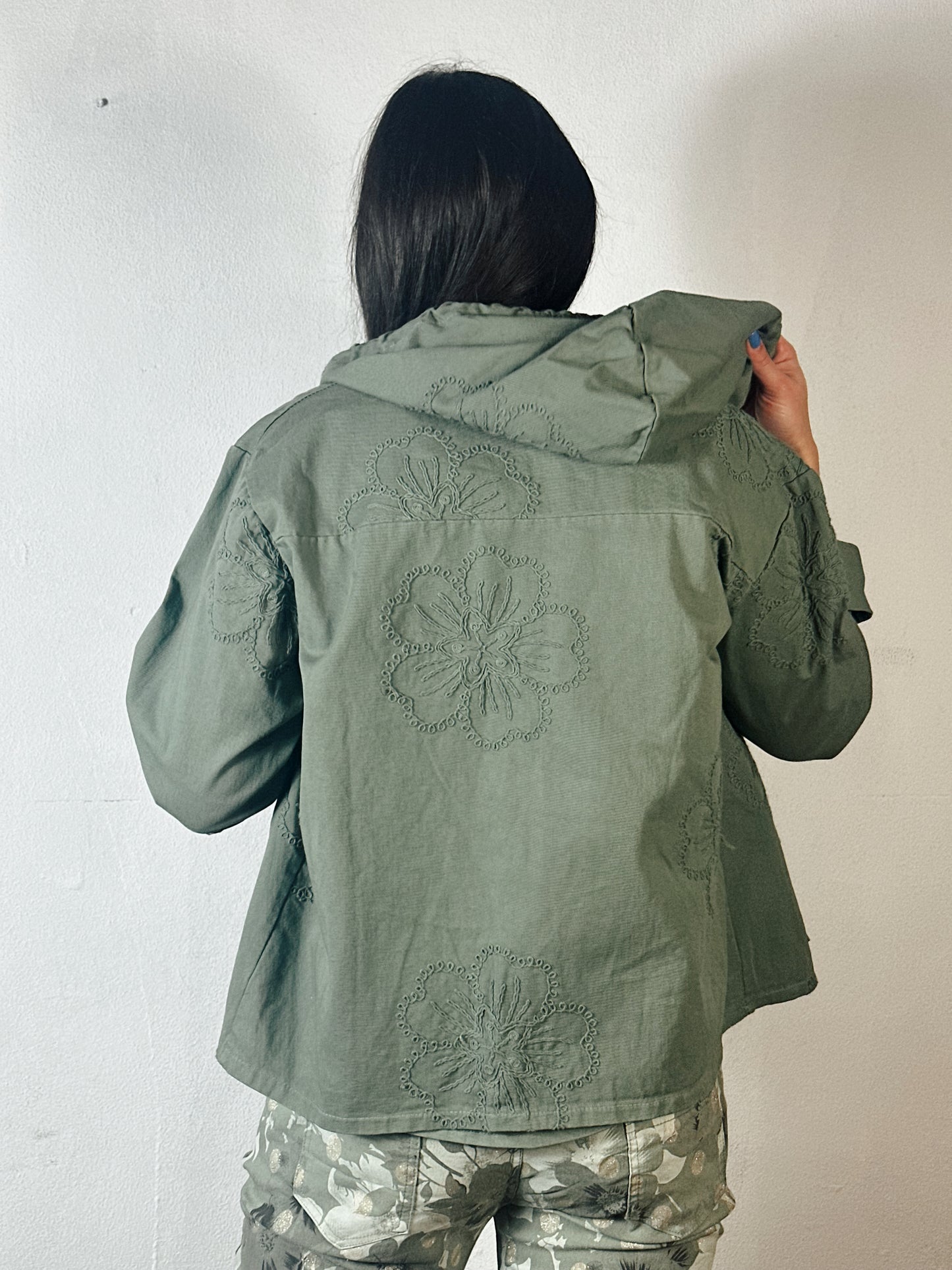 Embroided Jacket Olive