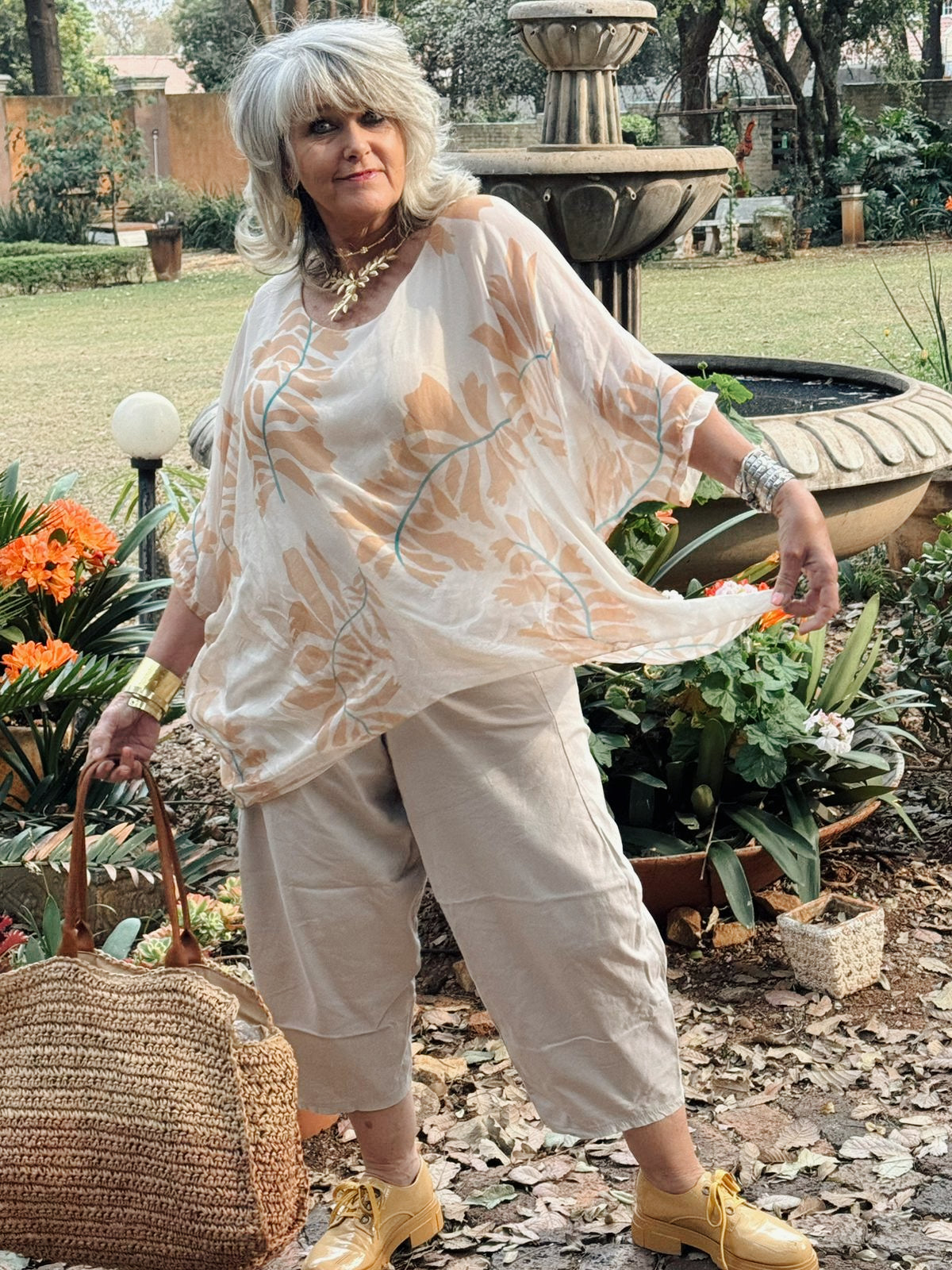 Camilla silk top