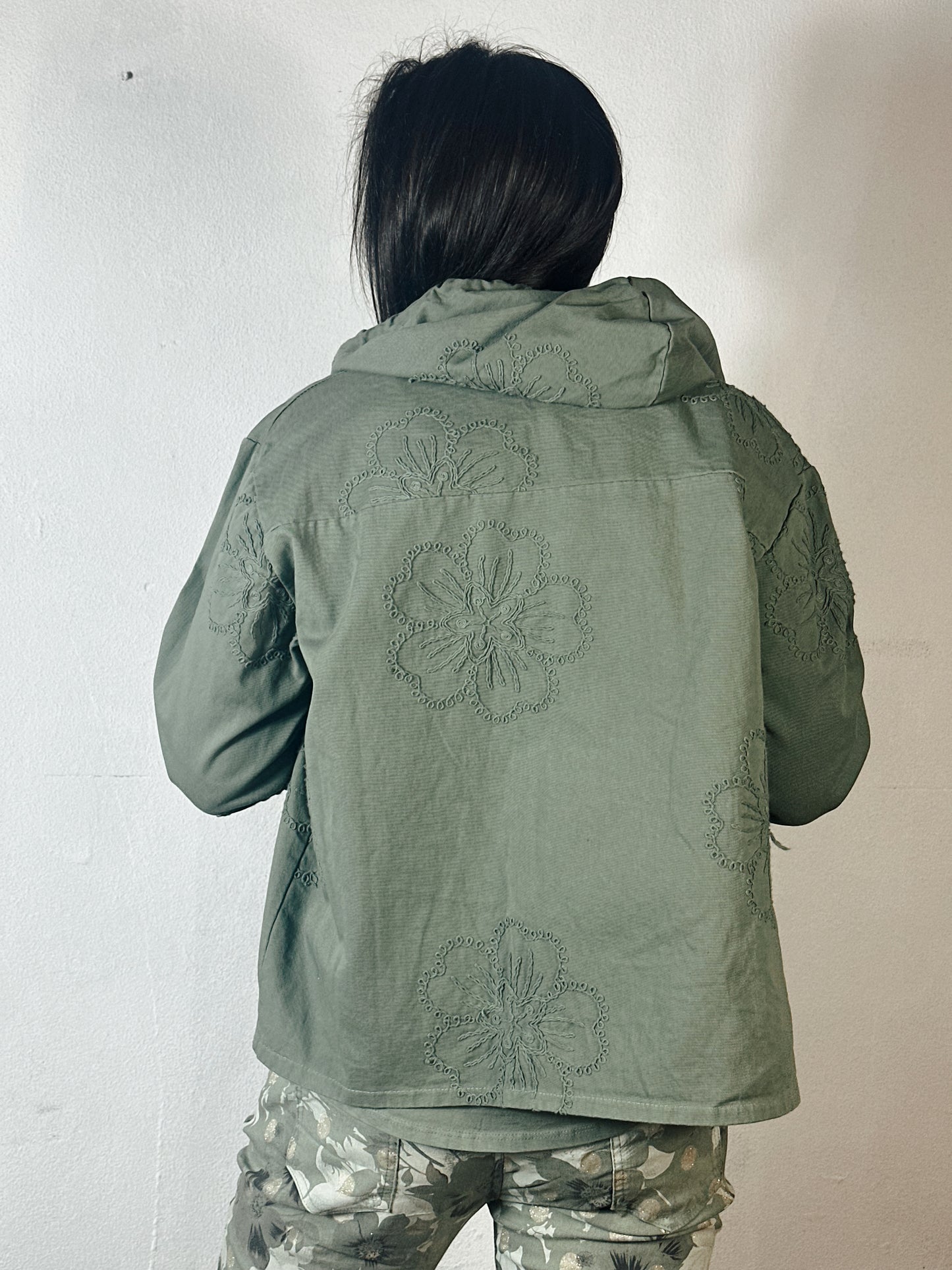Embroided Jacket Olive