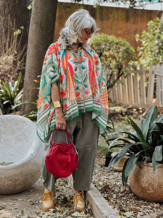 Peacock Print top