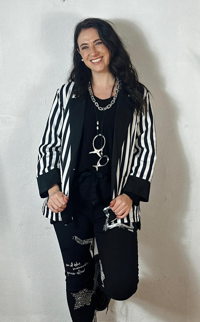 Stripe Blazer