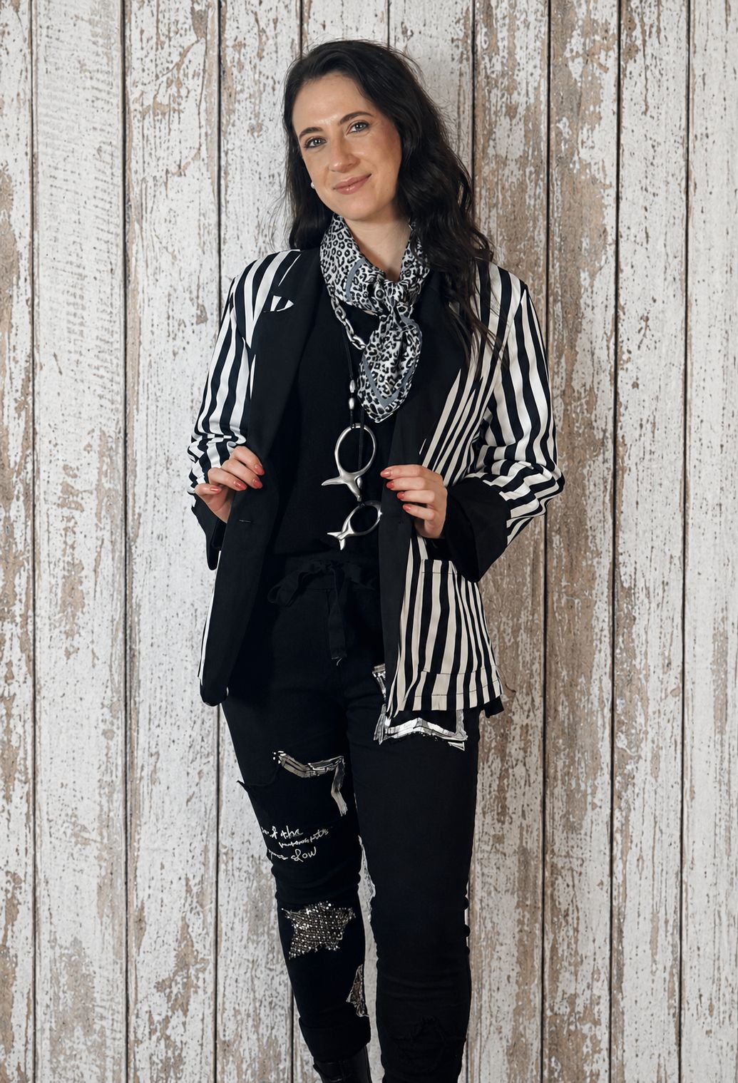 Stripe Blazer