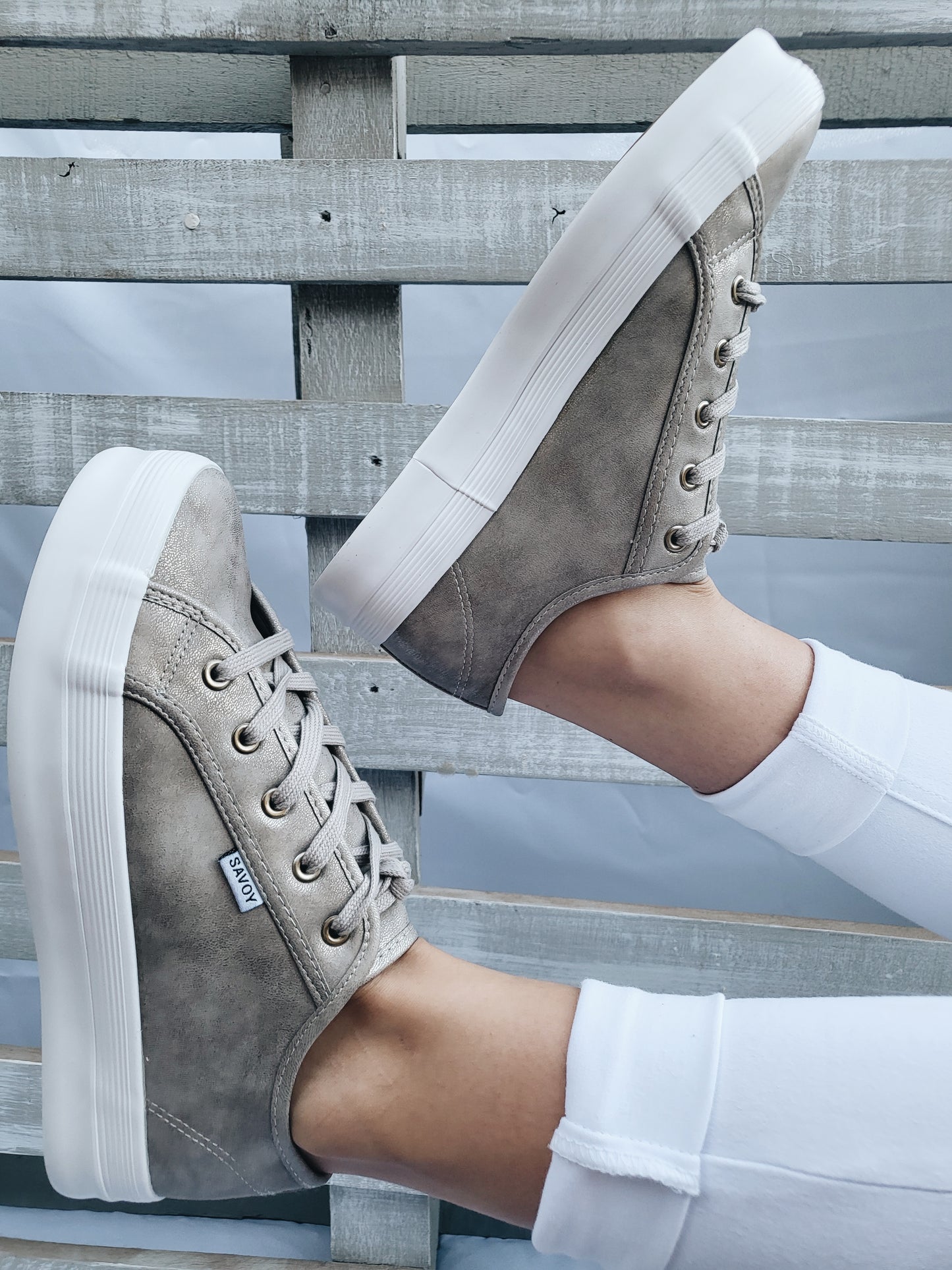 Savoy Pewter Sneaker